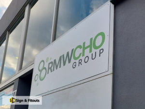 Panel sign, Business sign, building signage