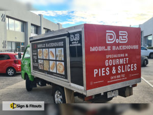 vehicle sign, truck sticker sign, vehicle graphic signage