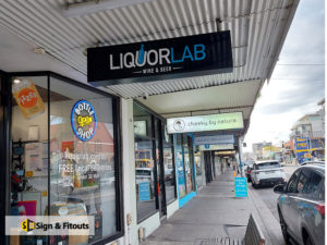 under awning sign, light box sign, Business sign, shop signage