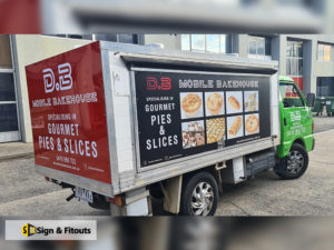 vehicle sign, truck sticker sign, vehicle graphic signage