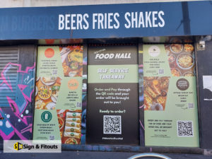 Window sign, window graphics