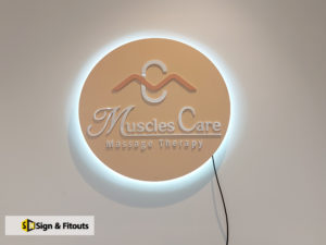 3D sign, Backlit sign, Reception sign