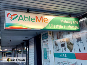 Under awning light box, Double sided light box sign, Light box signage, Light box sign