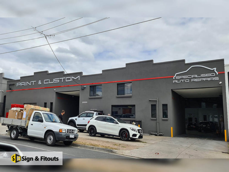 3D building sign, Specialised Auto Repairs, Preston