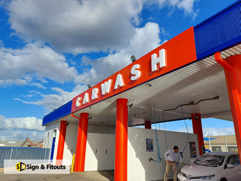 3D sign, Acrylic signage, carwash sign