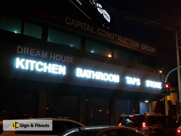 3D illuminated sign, Shop signage, Fabricated sign