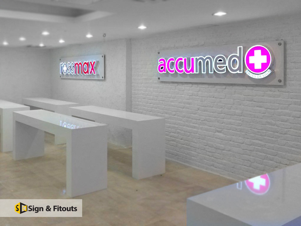 Acrylic sign, 3D letter sign, Reception sign, Illuminated sign