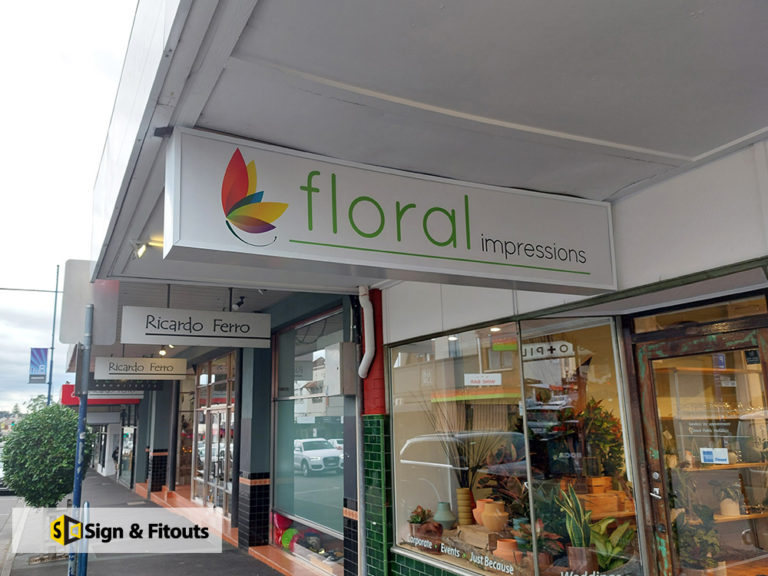 under awning sign, light box sign, Business sign