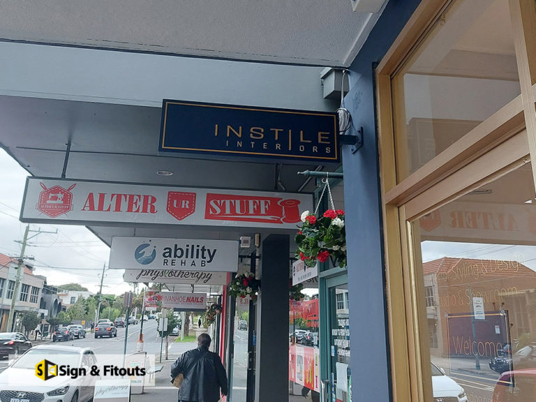 blade sign, push through letter sign, 3D sign, Illuminated sign, shop signage