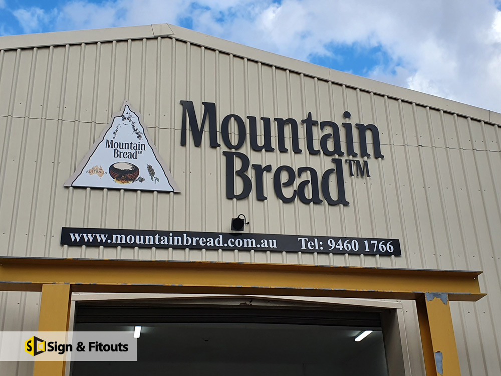 3D sign, building signage, factory sign