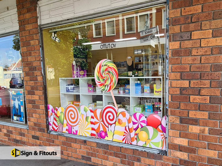 Window sign, window graphics