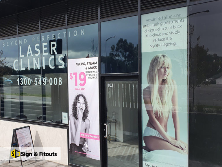 Window sign, window graphics, window stickers