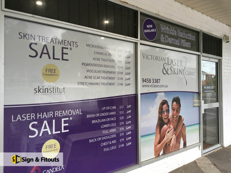 Window sign, window graphics