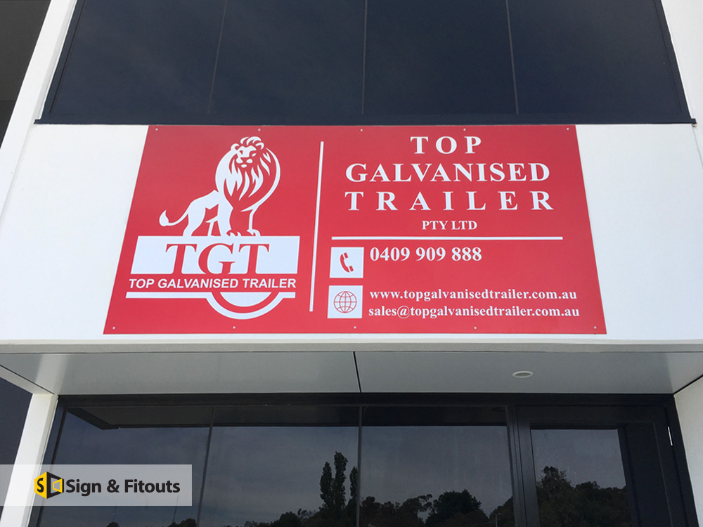Panel Signs, building sign