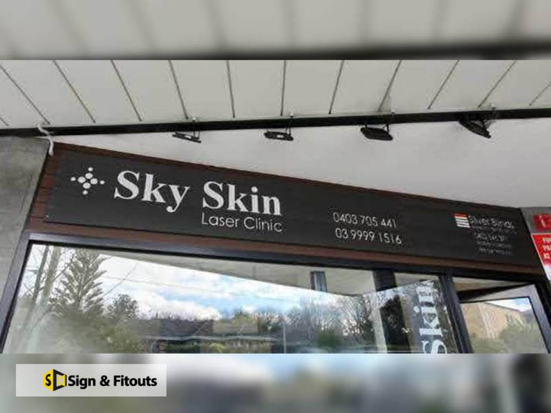 Push through letter sign, Shop front signage, Fascia sign